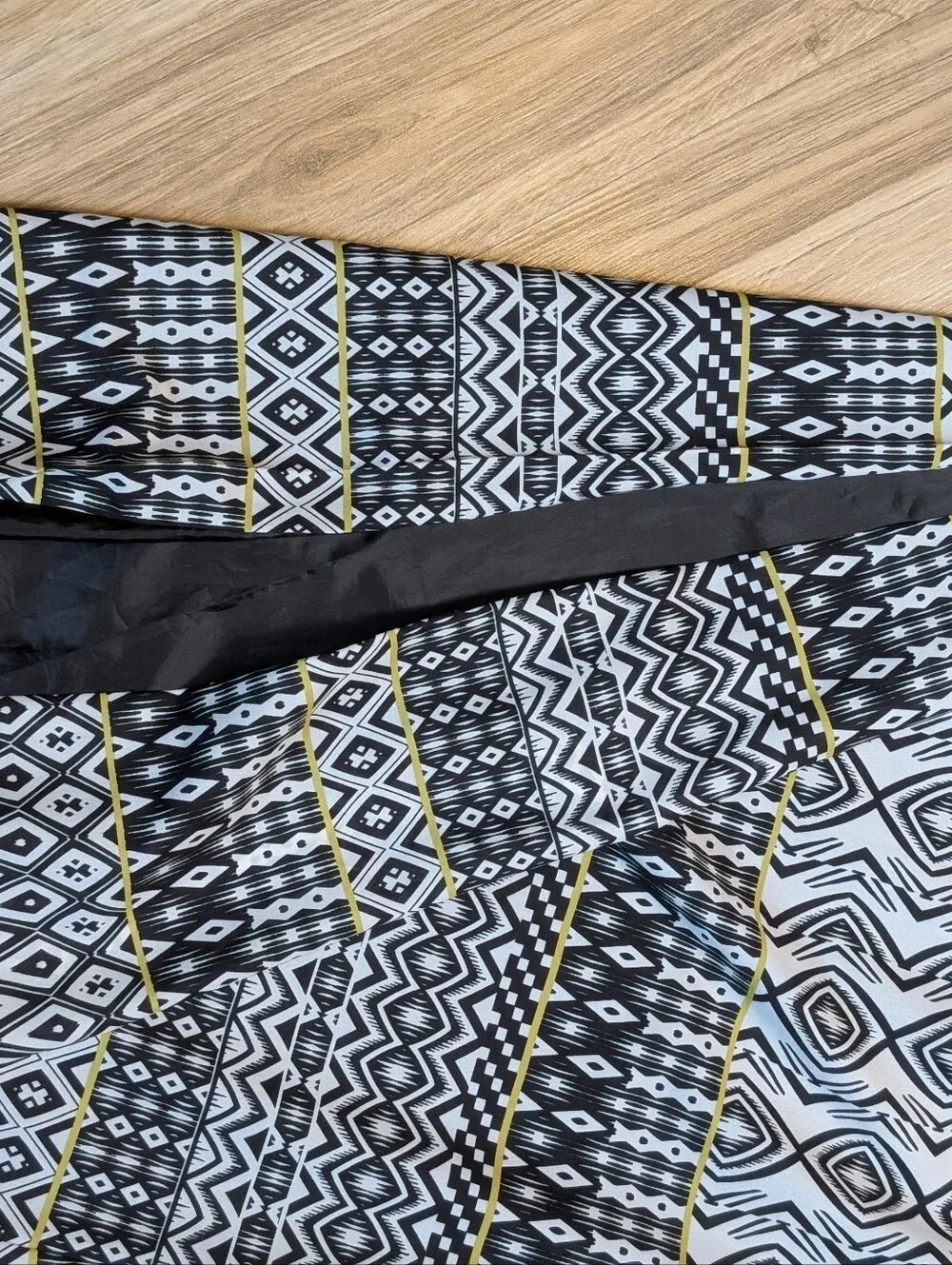 J CREW Black Top With Printed Skirt Maxi Dress Women's Size 4 C3861